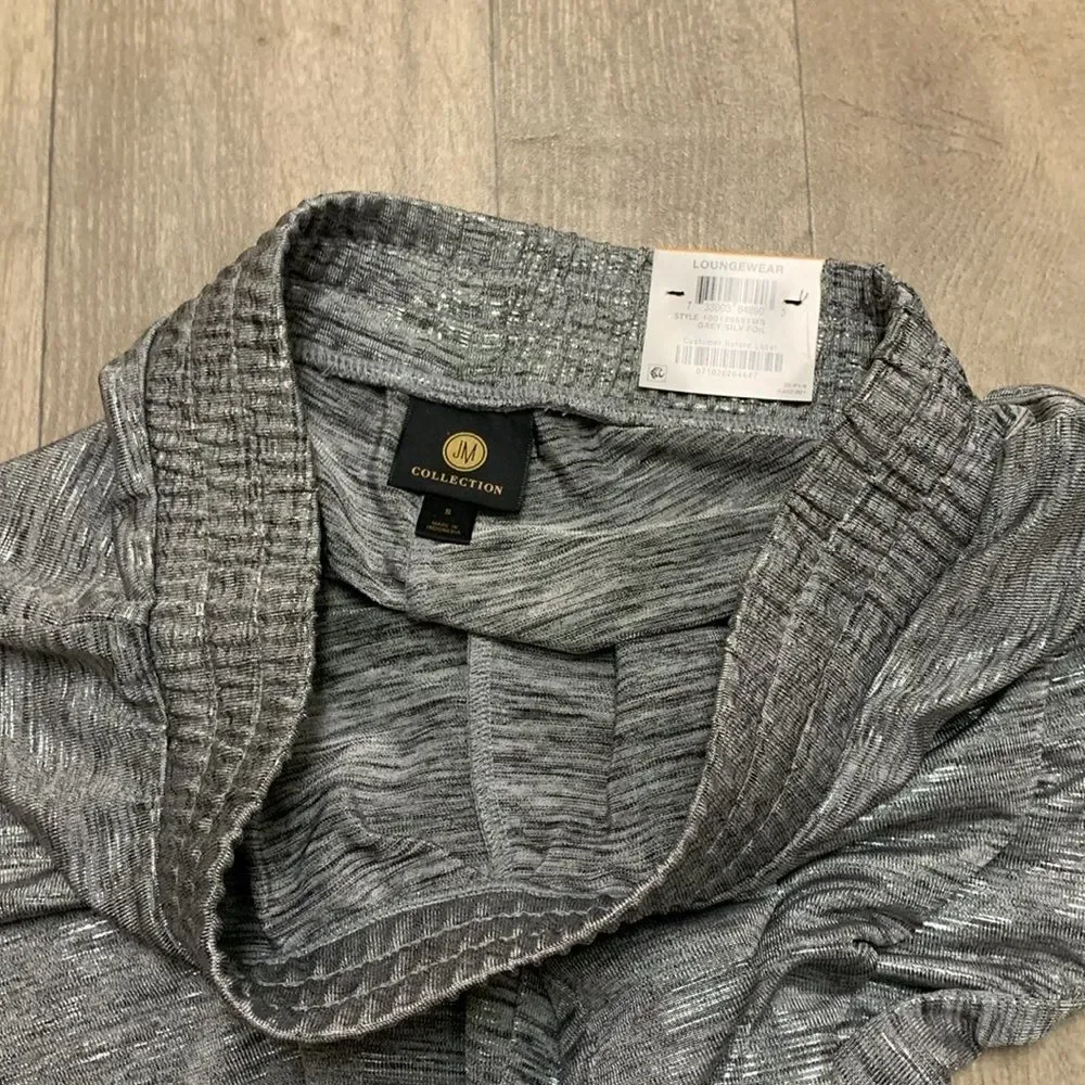 NWT JM Collection Gray Silver Wide Leg Comfort Lounge Sleep Pajama‎ Pants